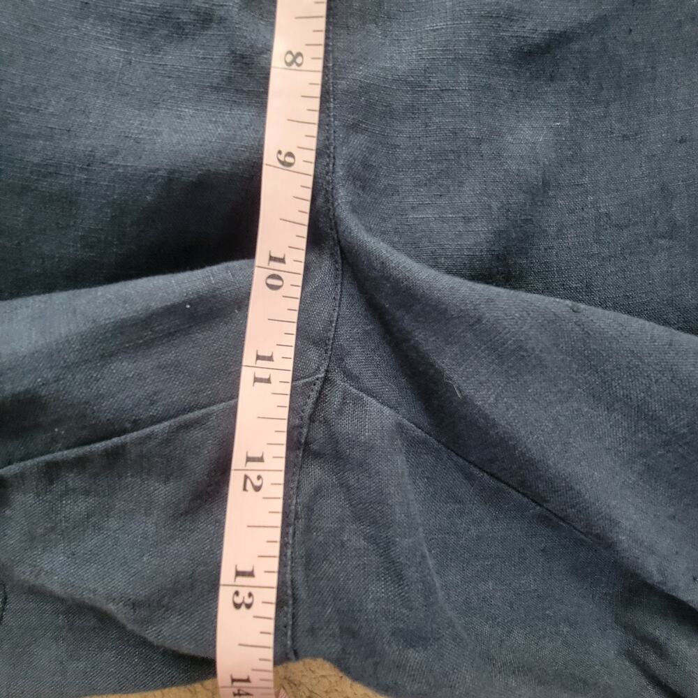 J. Jill Love Linen XL Wide Leg Side Zip Ankle Pants Navy - Picture 5 of 14